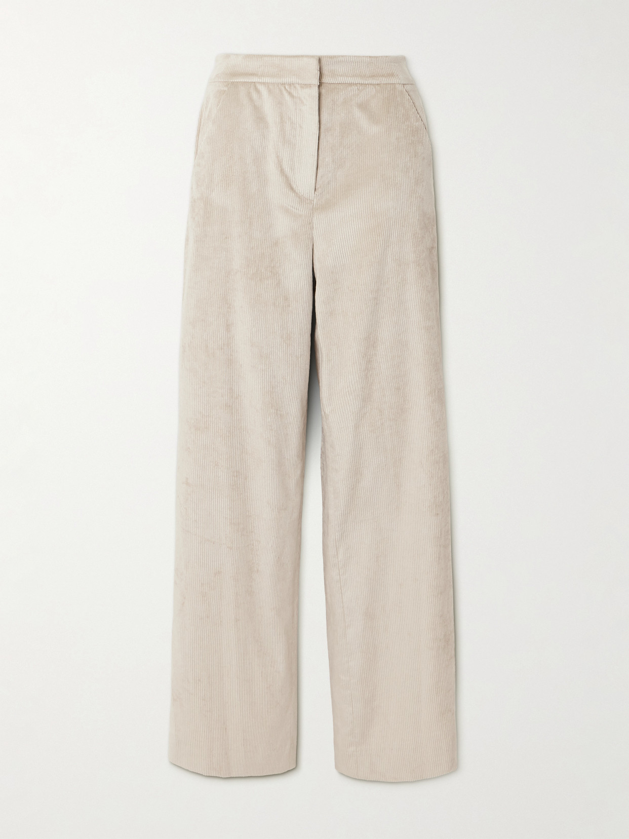 Veronica Beard Grigore Cotton-blend Corduroy Wide-leg Pants In Neutral