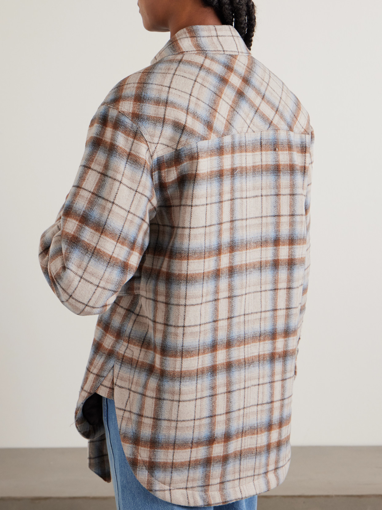 Veronica Beard Mikaela Belted Checked Flannel Jacket In Multi