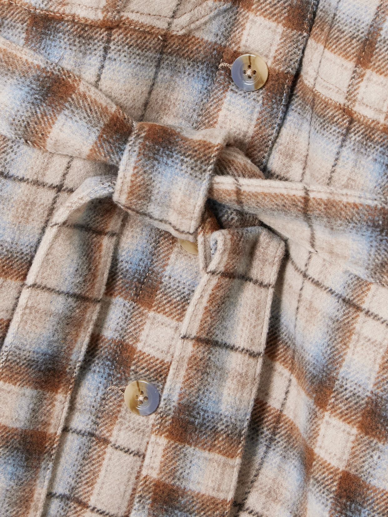 Veronica Beard Mikaela Belted Checked Flannel Jacket In Multi