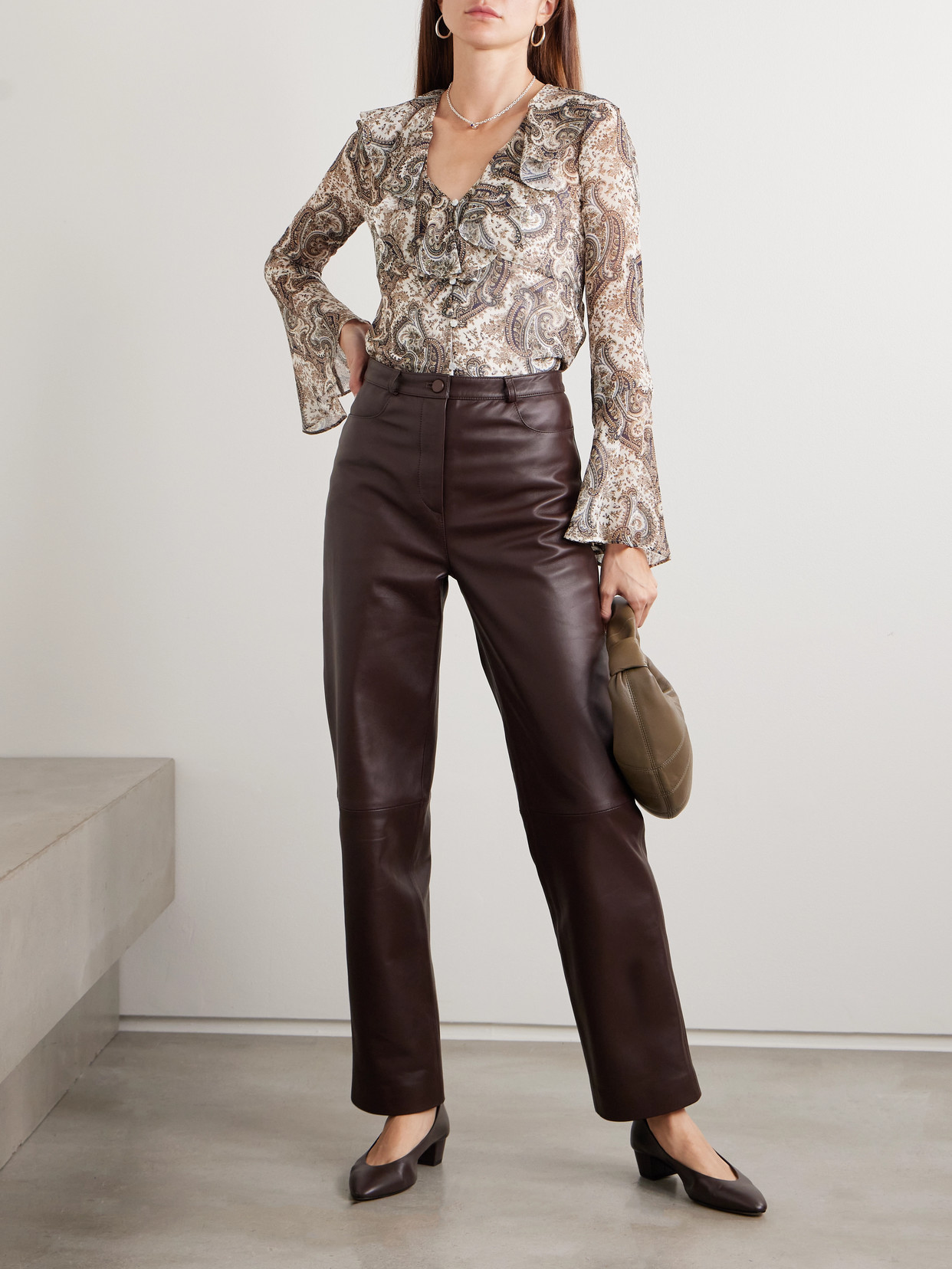 Veronica Beard Kyrie Ruffled Paisley-print Silk-georgette Blouse In Multi
