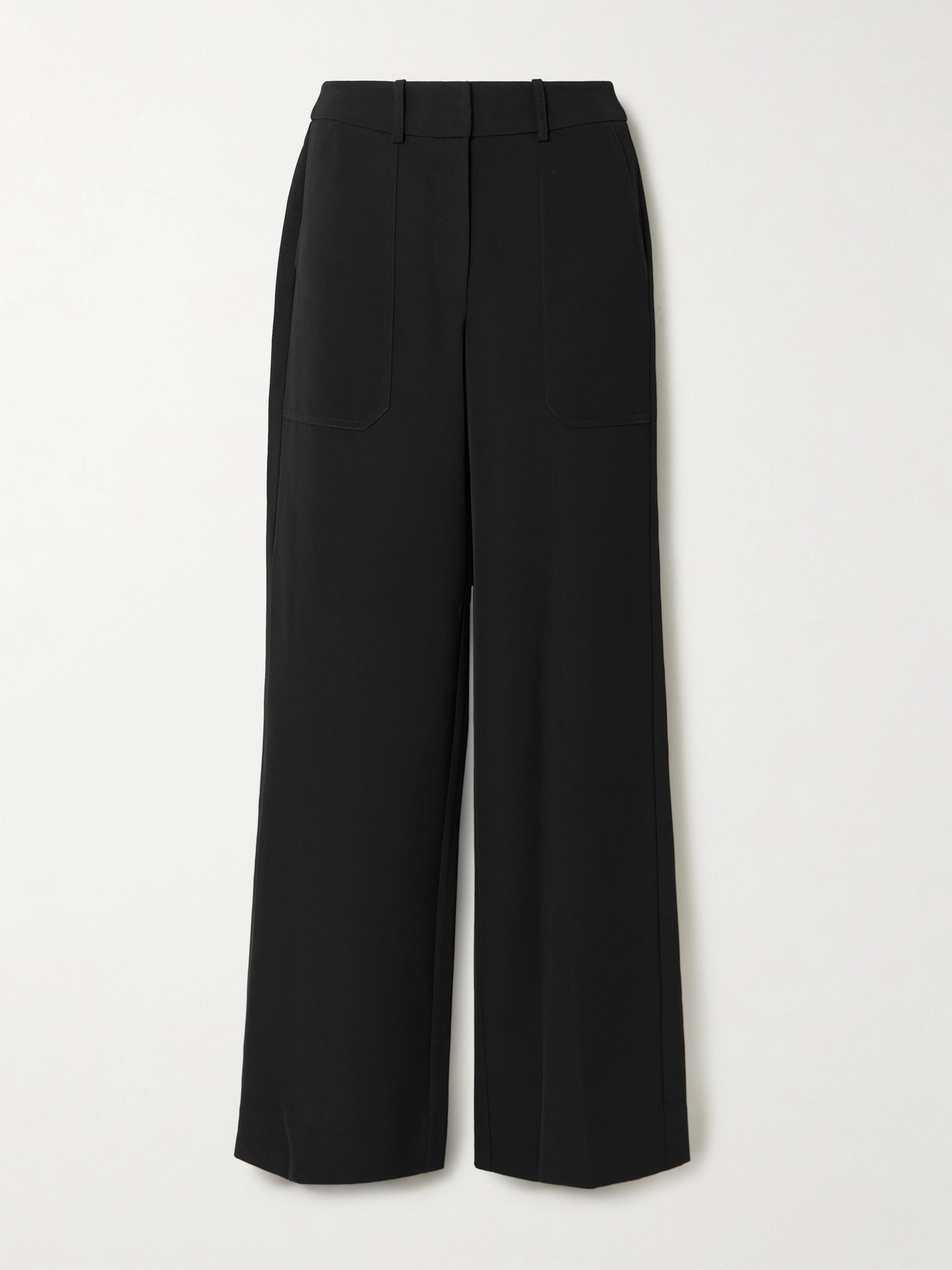 Veronica Beard Cole Stretch-twill Wide-leg Pants In Black