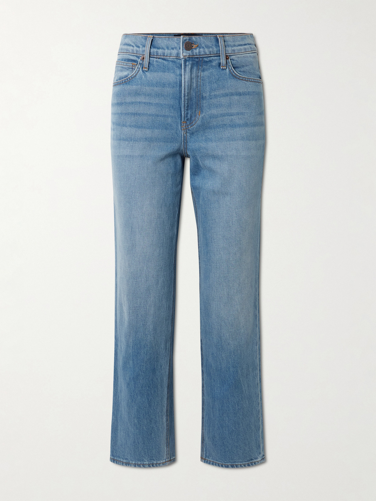 Veronica Beard Leah Mid-rise Straight-leg Jeans In Blue