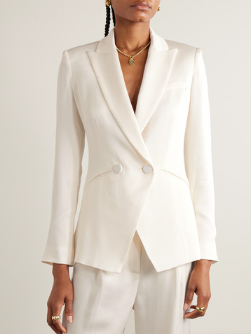 Veronica Beard Rickie satin-crepe blazer