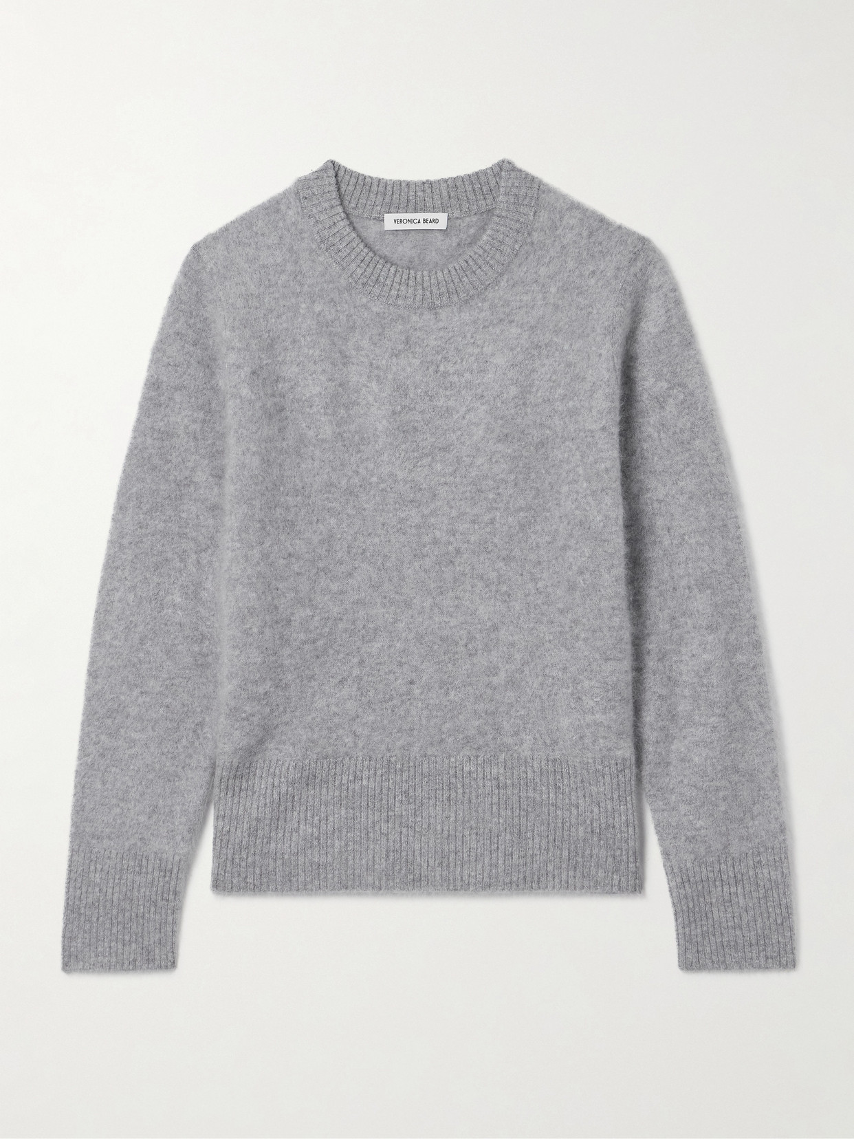 Veronica Beard Pippen Brushed-cashmere Sweater In Gray