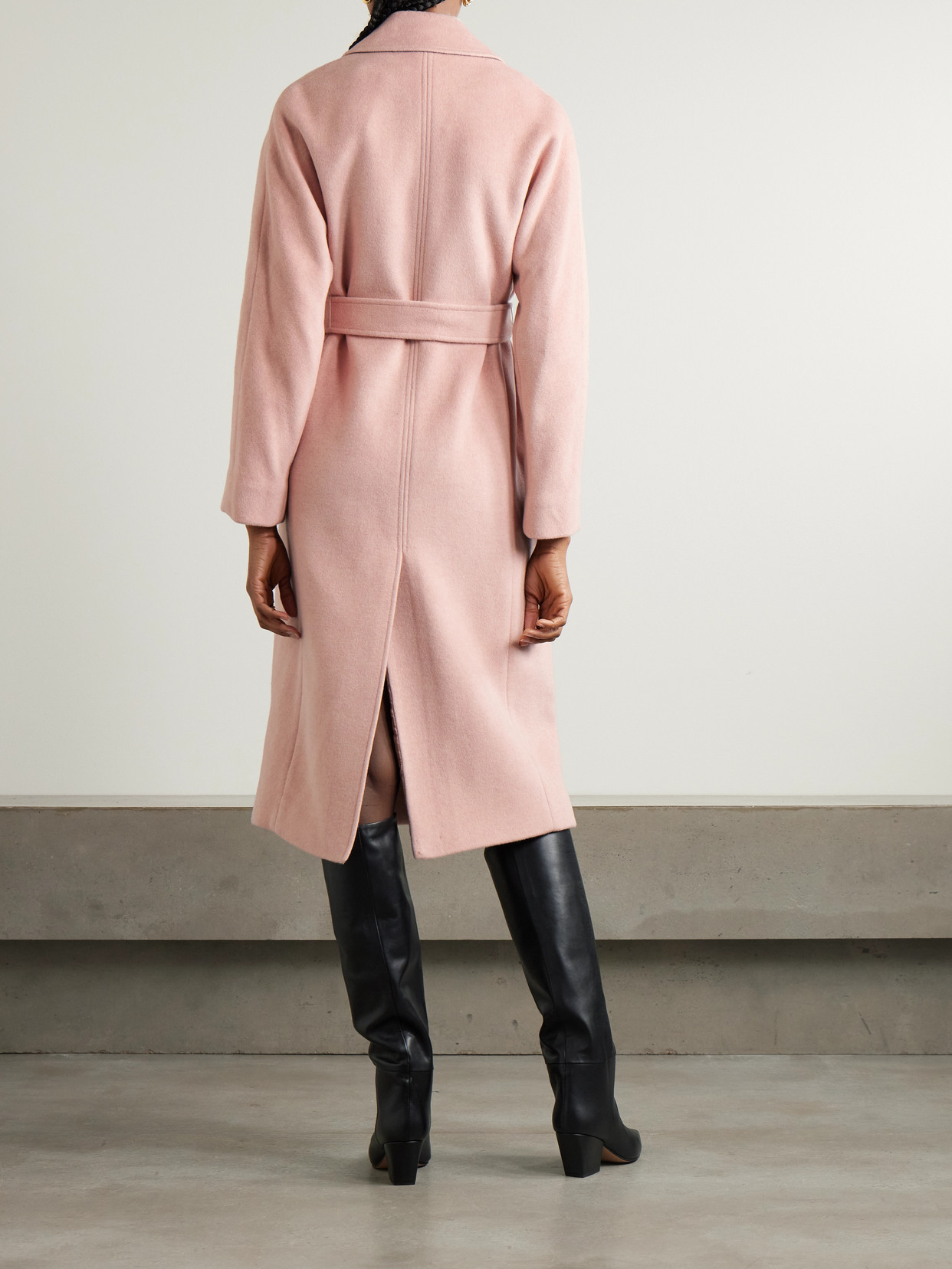 Veronica Beard Della Double-breasted Woven Coat In Pink