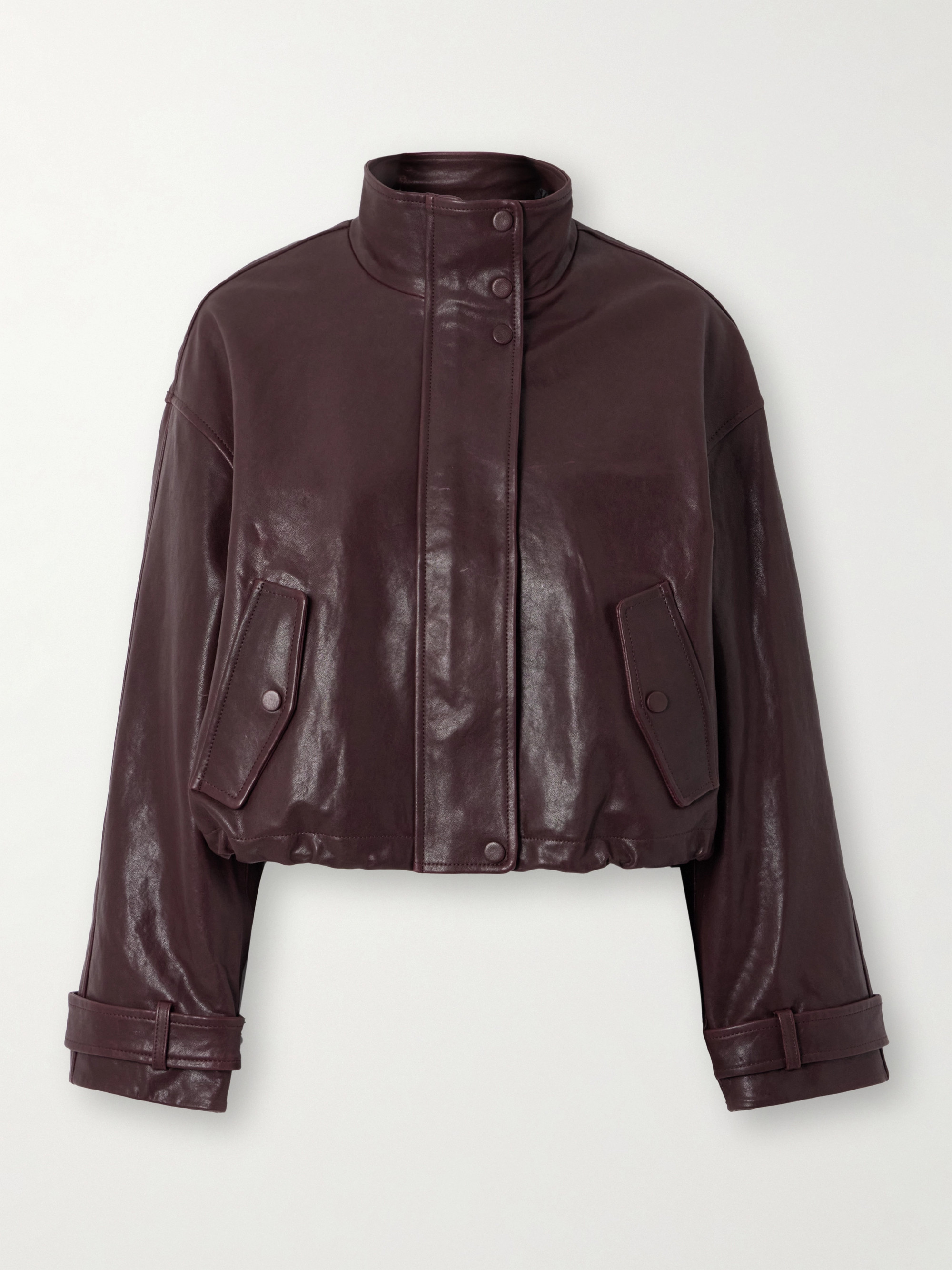 Veronica Beard Bateman cropped leather jacket