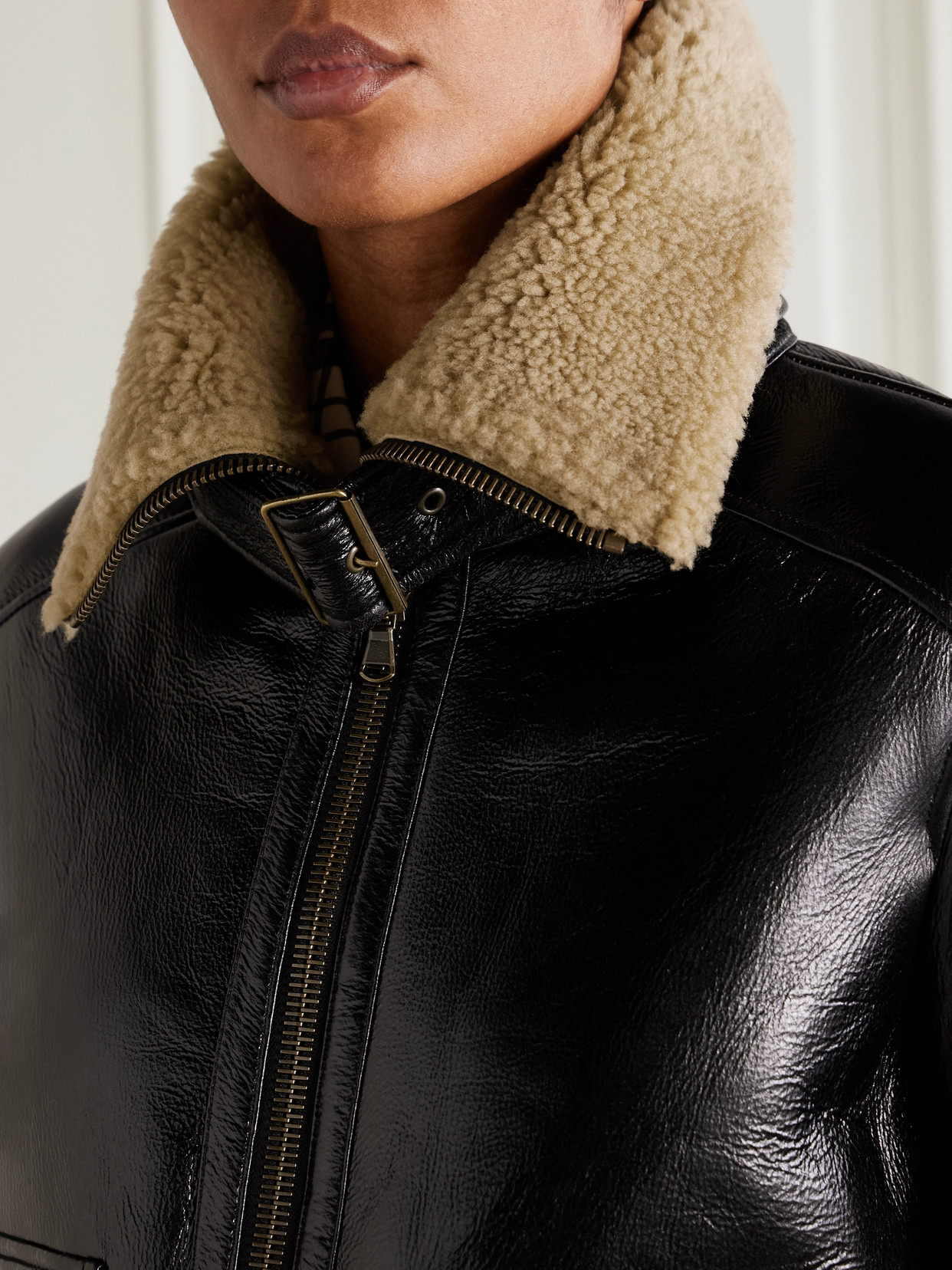 Veronica Beard Danika Shearling Jacket In Black
