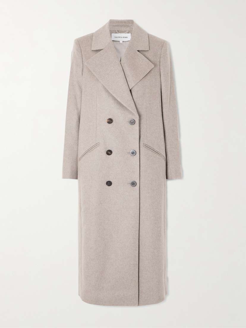 Veronica Beard Seth Dickey Double-breasted Wool And Cashmere-blend Trench Coat