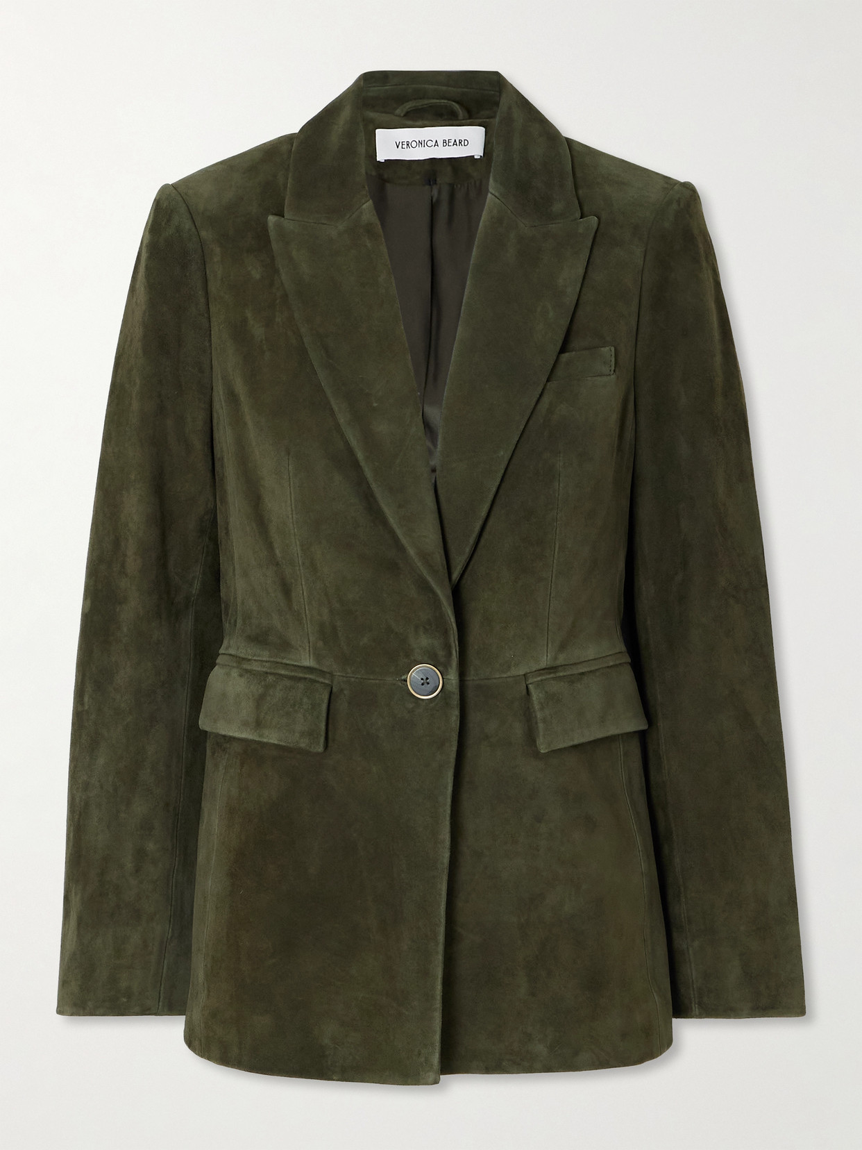 Veronica Beard Duane Dickey Suede Blazer In Green