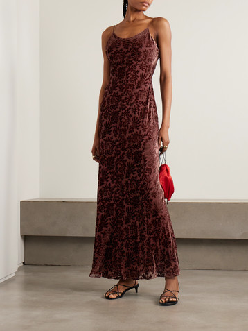 Veronica Beard Jolynn devoré-velvet maxi dress