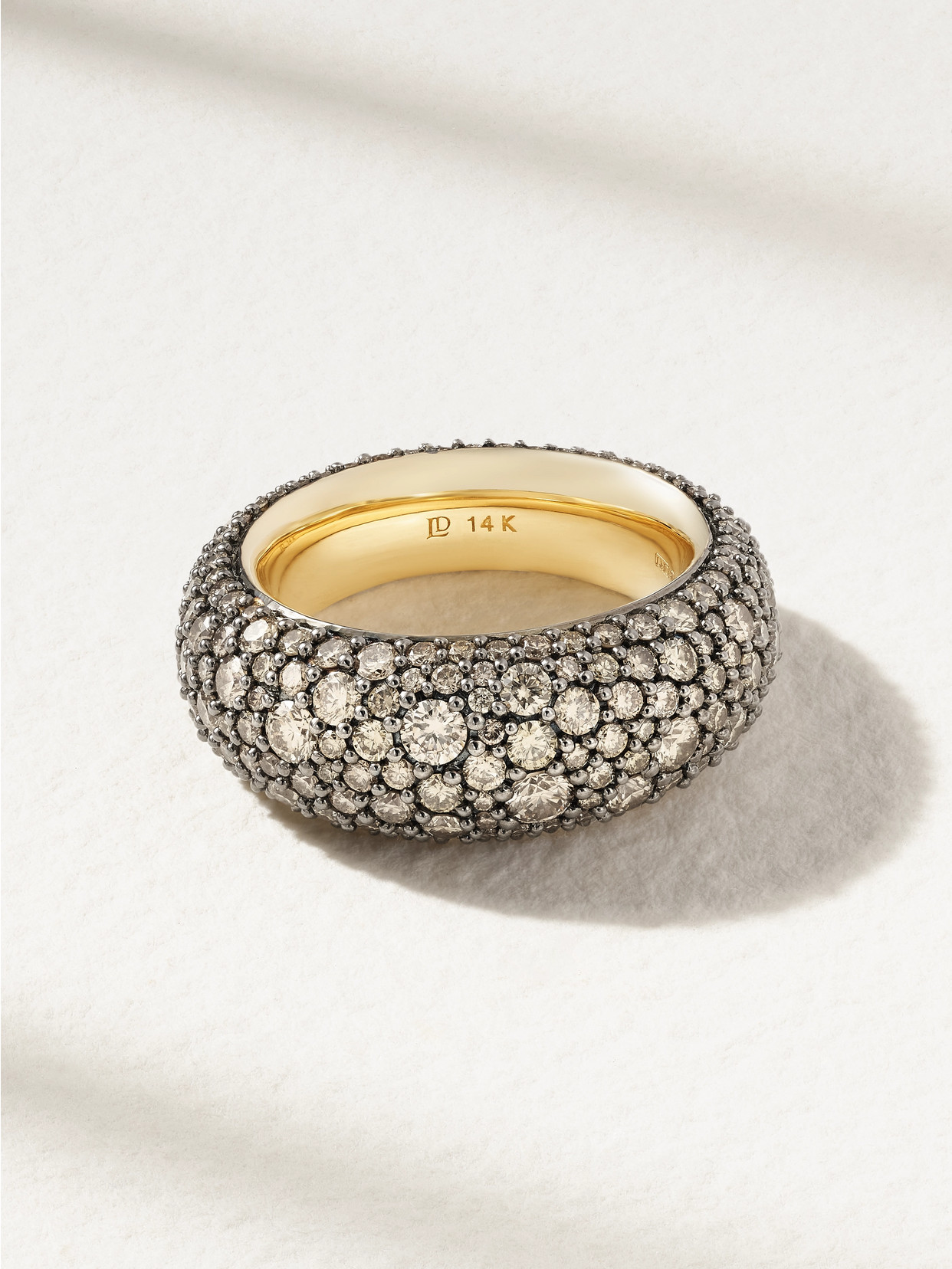 Lucy Delius Bombé 14-karat Gold Diamond Ring In Brown
