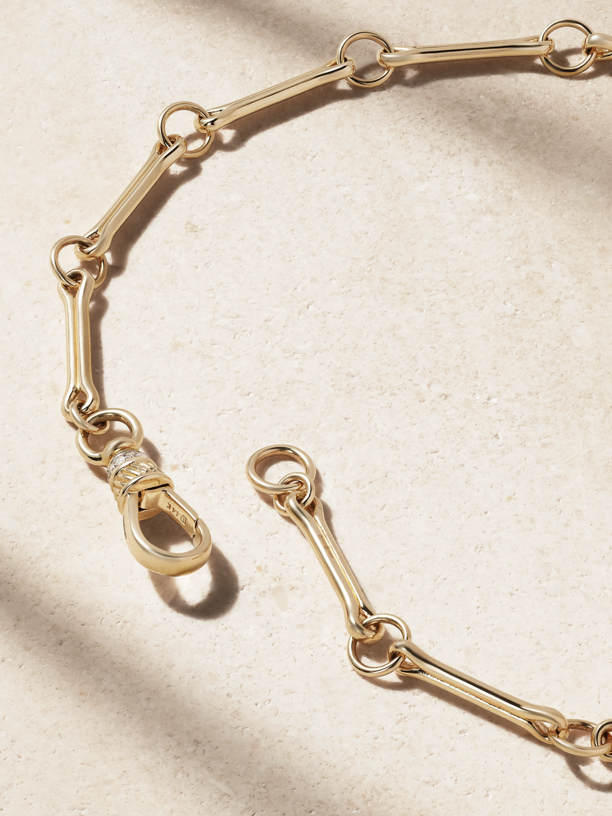 Lucy Delius Show Your Bones + Signature Teardrop + Pocket Watch Pendant 14-karat Gold, Rhodium-plated And Diamon
