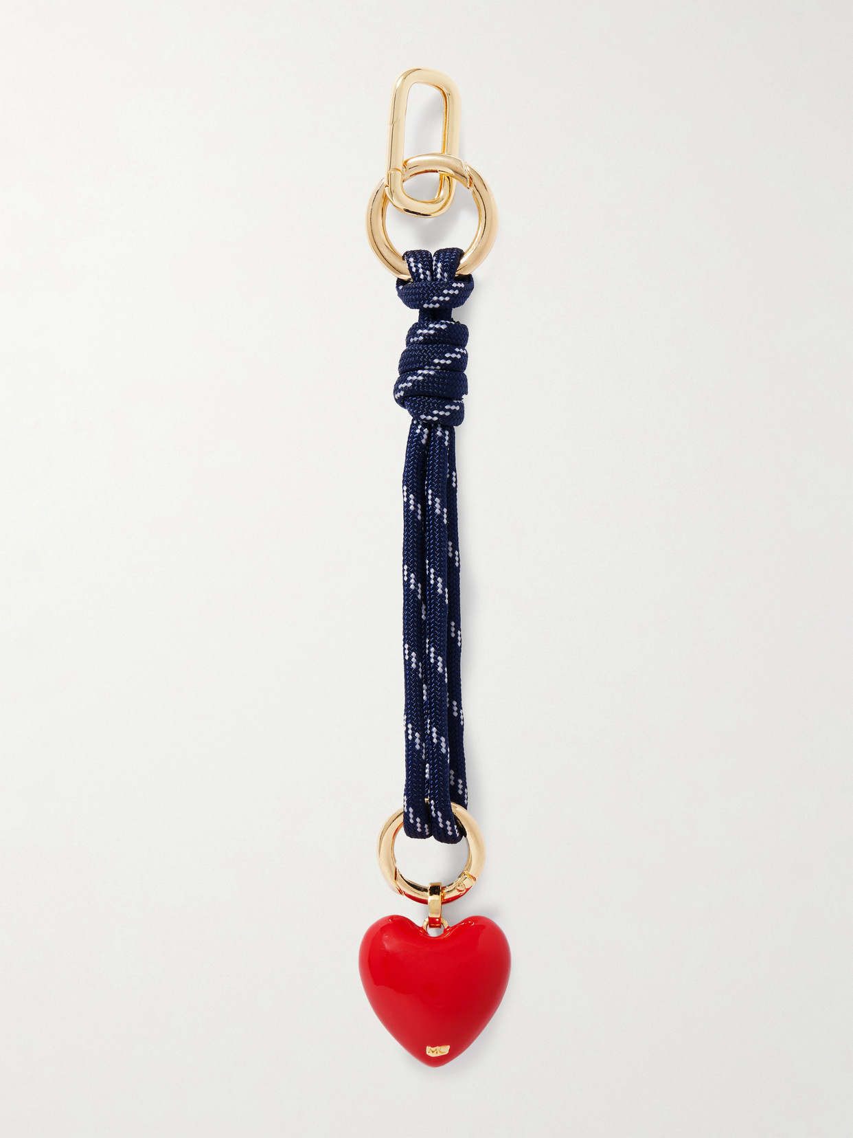 Martha Calvo Gold-plated, Enamel And Cord Bag Charm In Blue