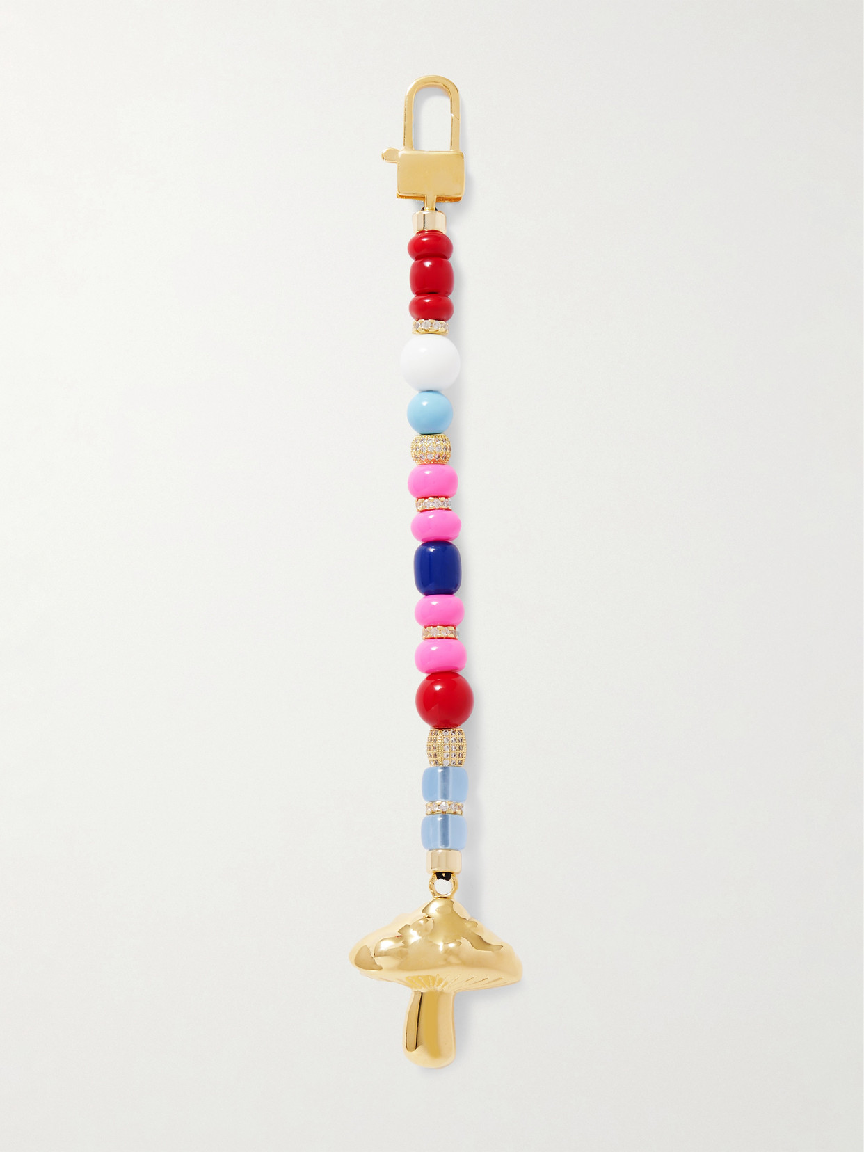 Martha Calvo Magic Gold-plated, Glass And Crystal Bag Charm In Multi