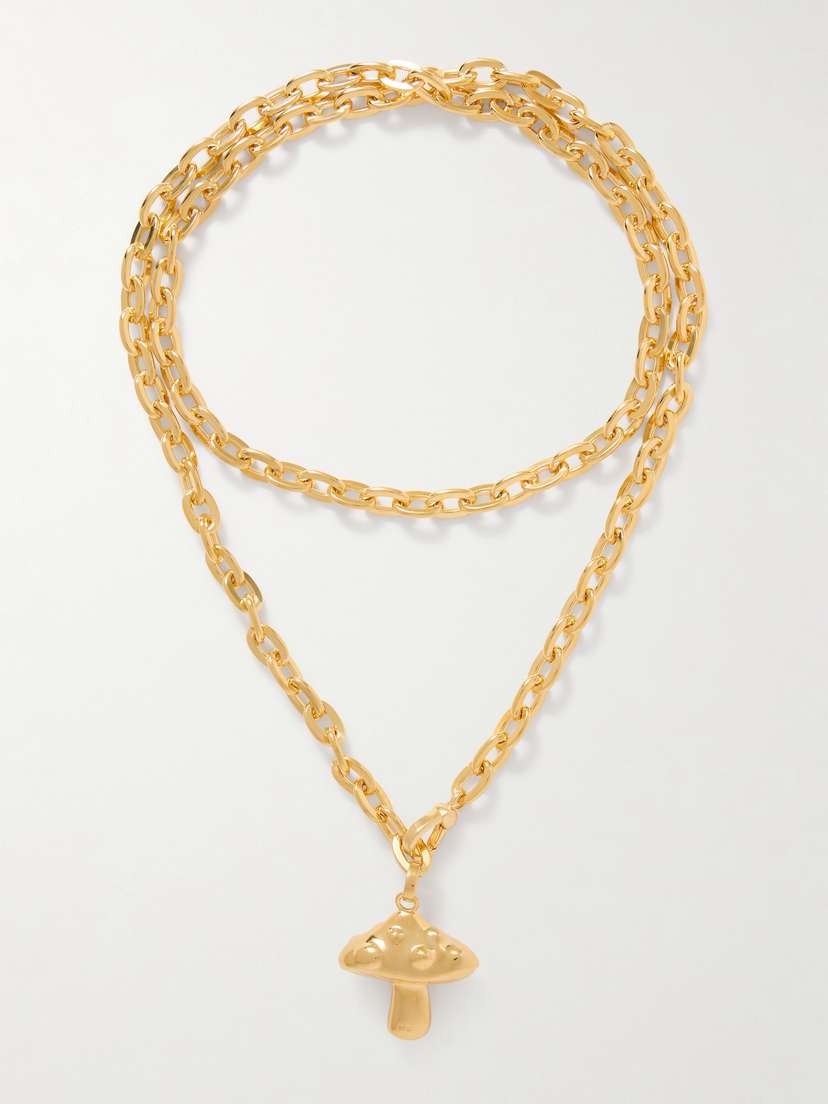 Martha Calvo Mushroom Gold-plated Necklace