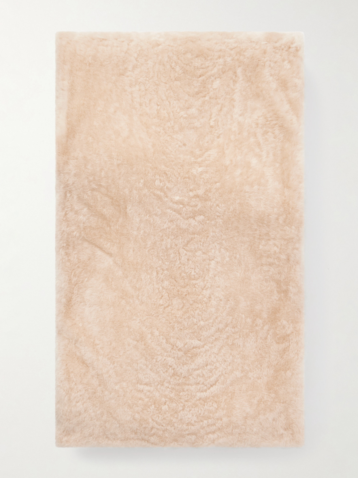 The Row Draven Shearling Scarf In Pink