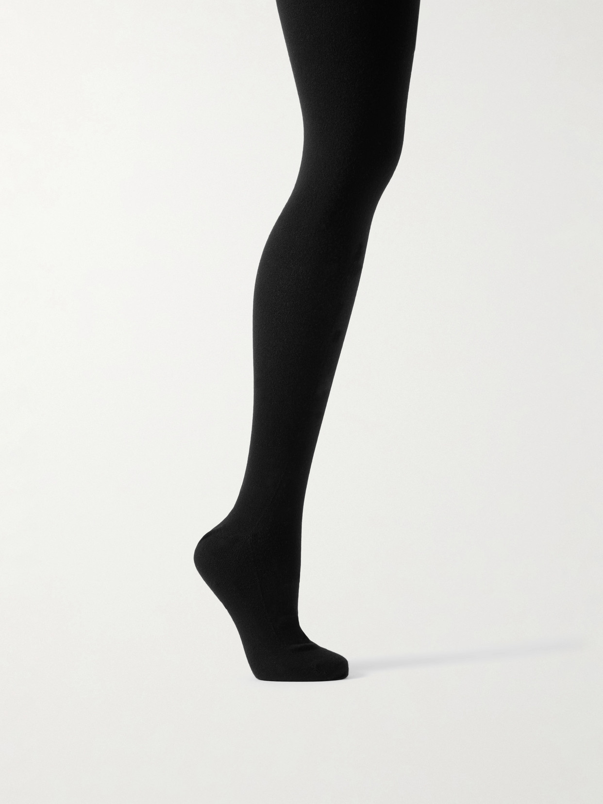 The Row Mimi Stretch-knit Tights In Black