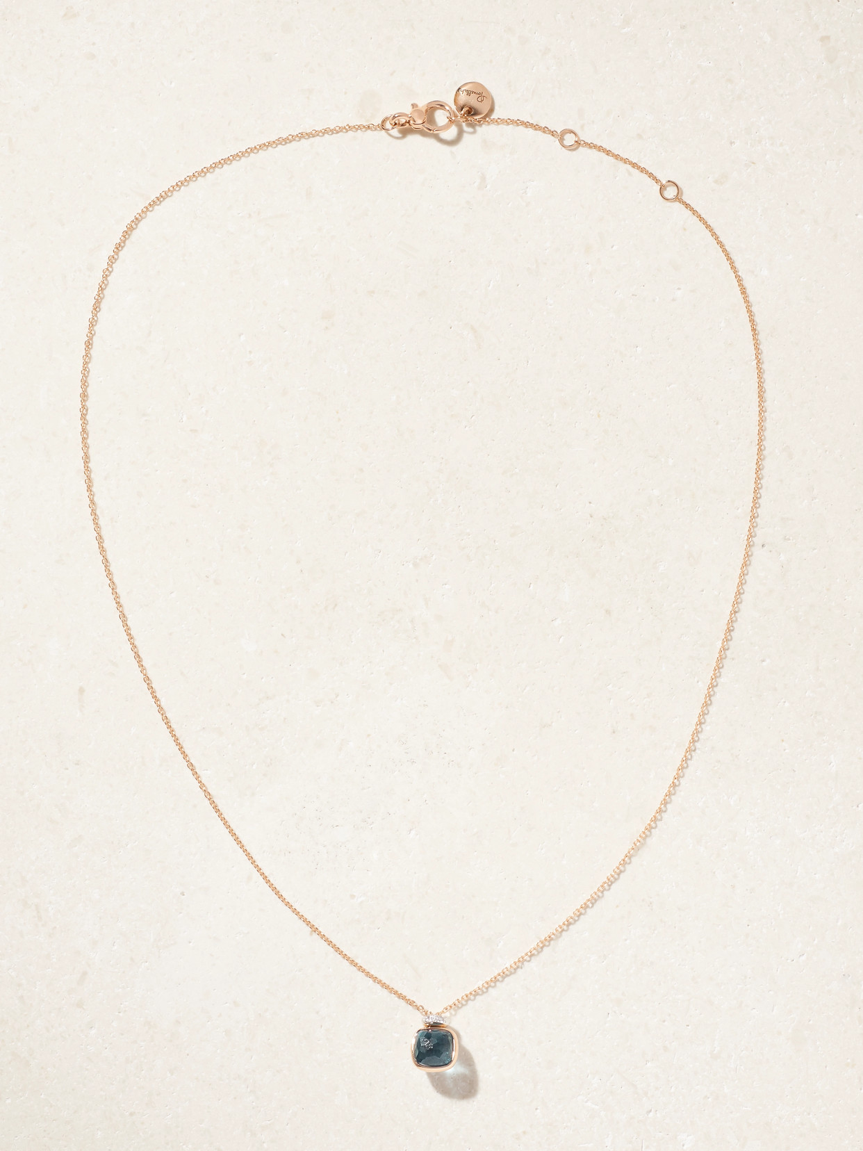 Pomellato Nudo 18-karat Rose And White Gold, Topaz And Diamond Necklace In Gold