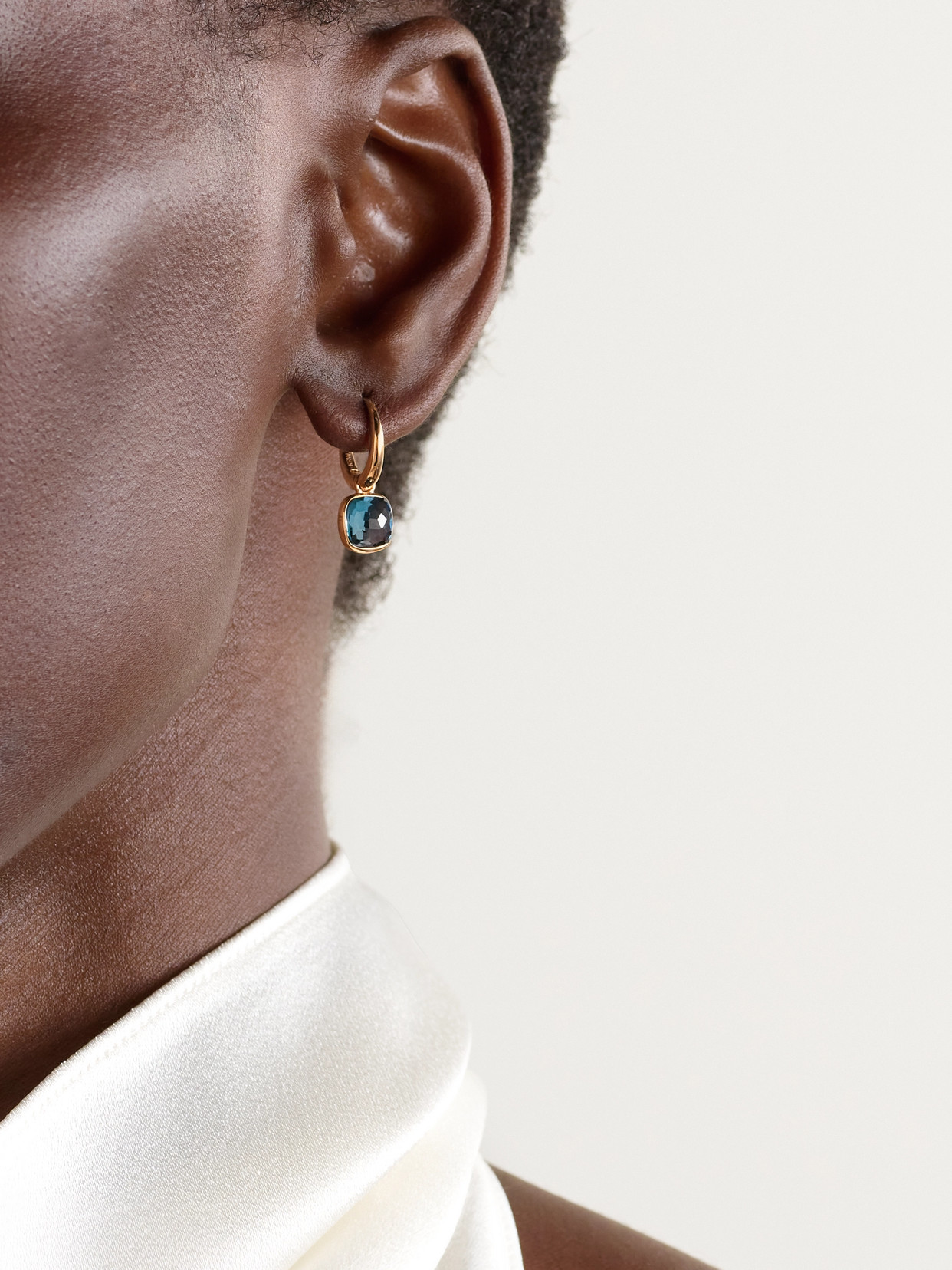Pomellato Nudo 18-karat Rose Gold Topaz Earrings In Gold