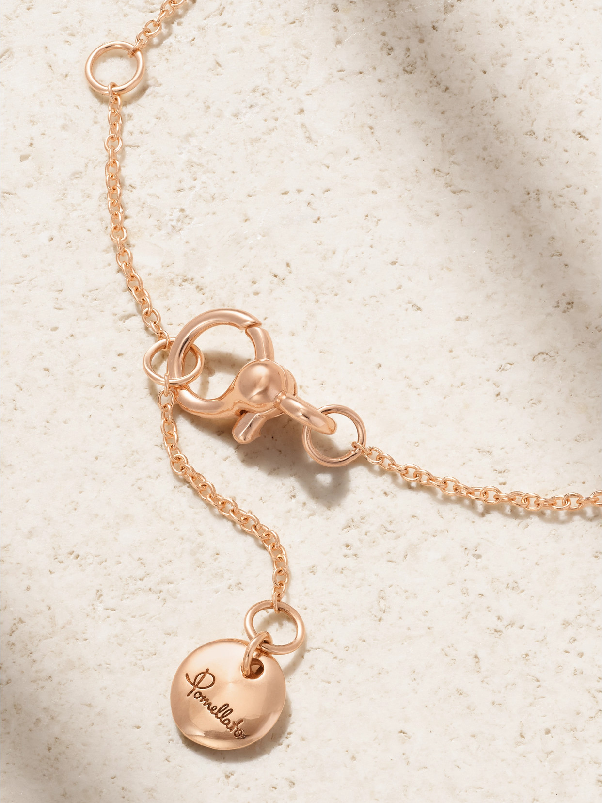 Pomellato Together Rhodium-plated 18-karat Rose Gold Diamond Necklace In Gold