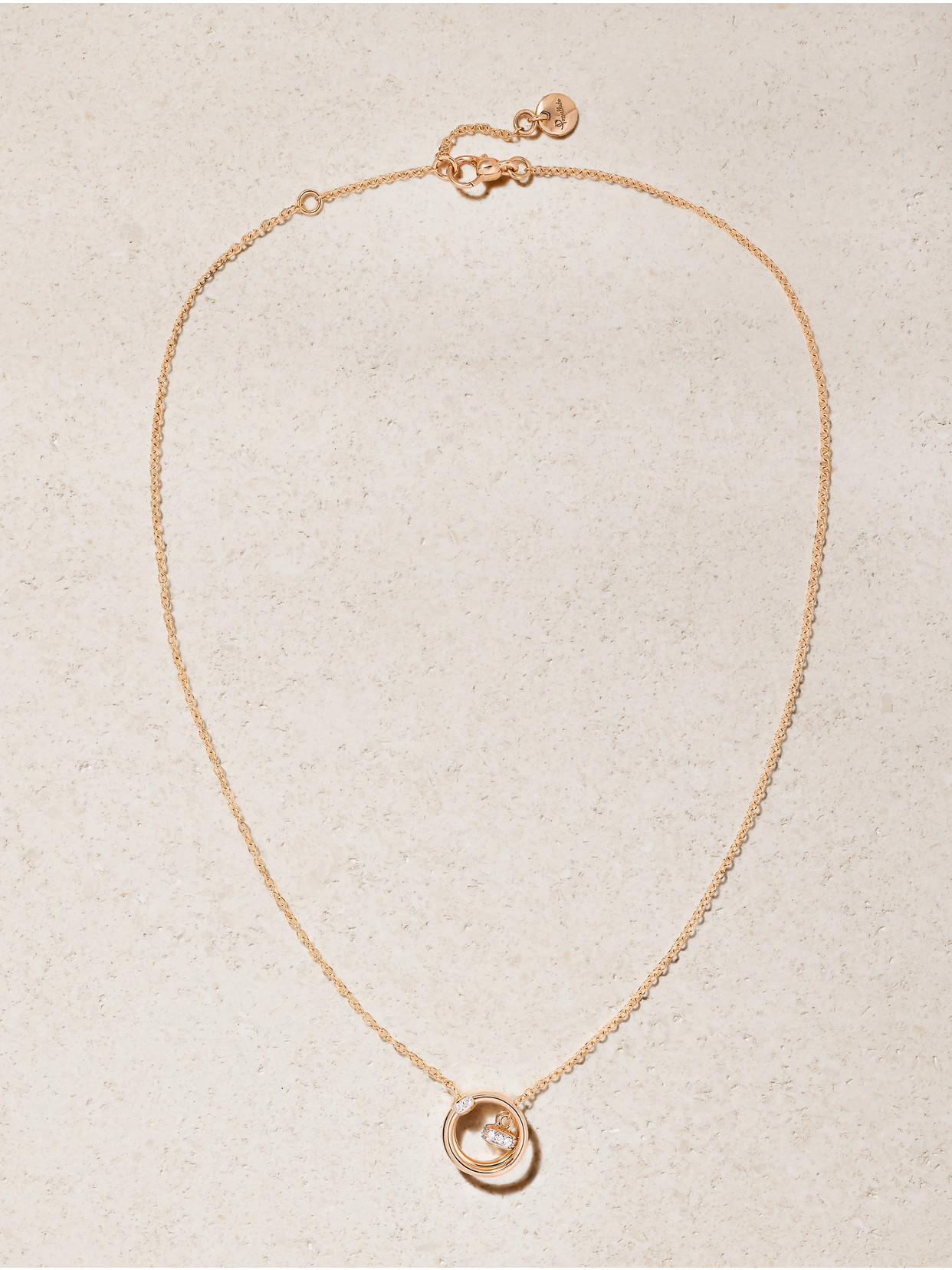 Pomellato Together Rhodium-plated 18-karat Rose Gold Diamond Necklace In Gold