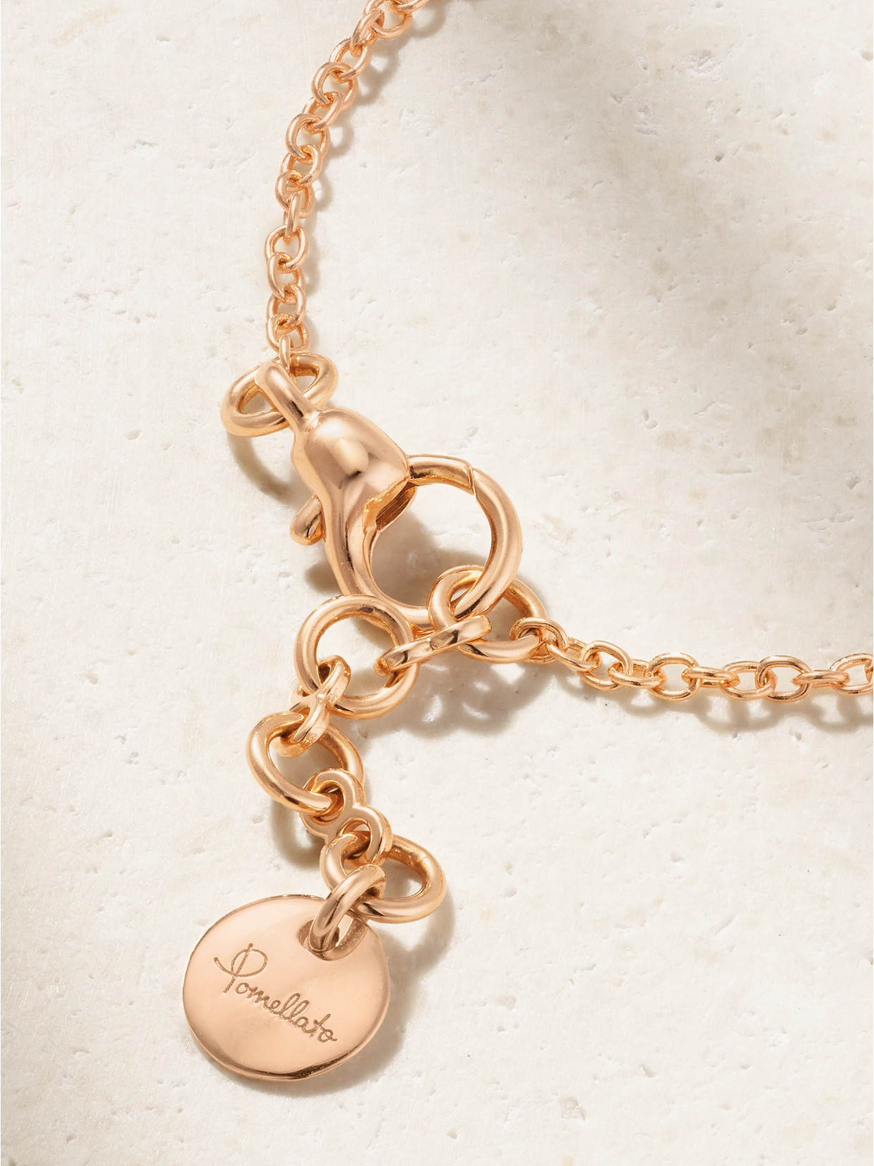 Pomellato Together Rhodium-plated 18-karat Rose Gold Diamond Bracelet In Gold