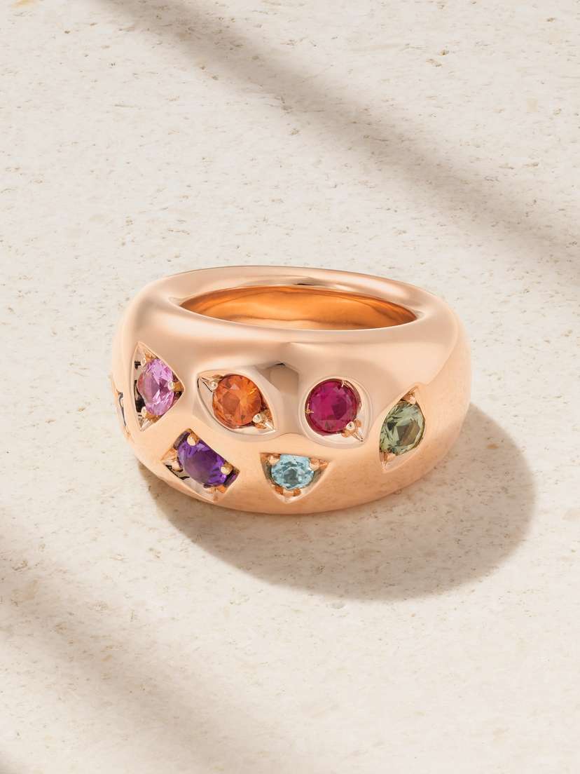 Pomellato Iconica 18-karat Rose Multi-stone Ring