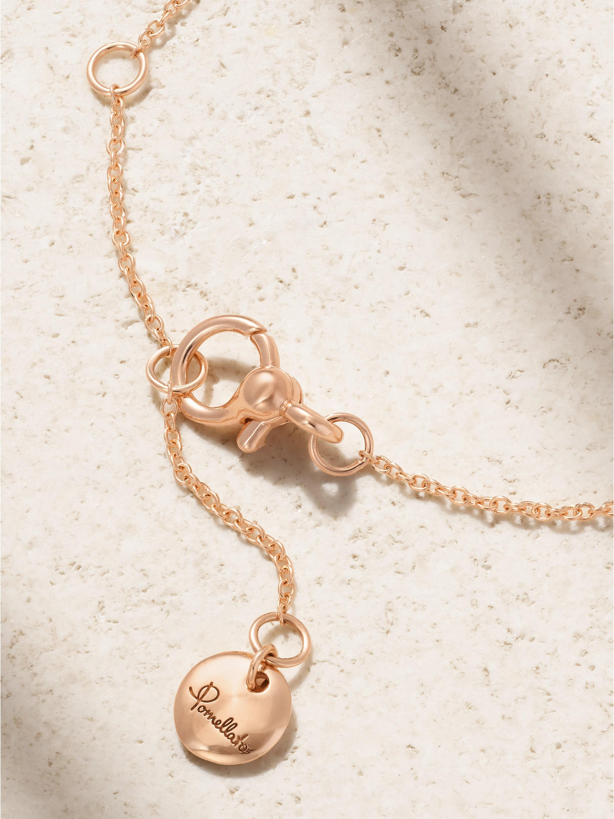 Pomellato Nudo 18-karat Rose And White Gold, Quartz And Diamond Necklace In Gold