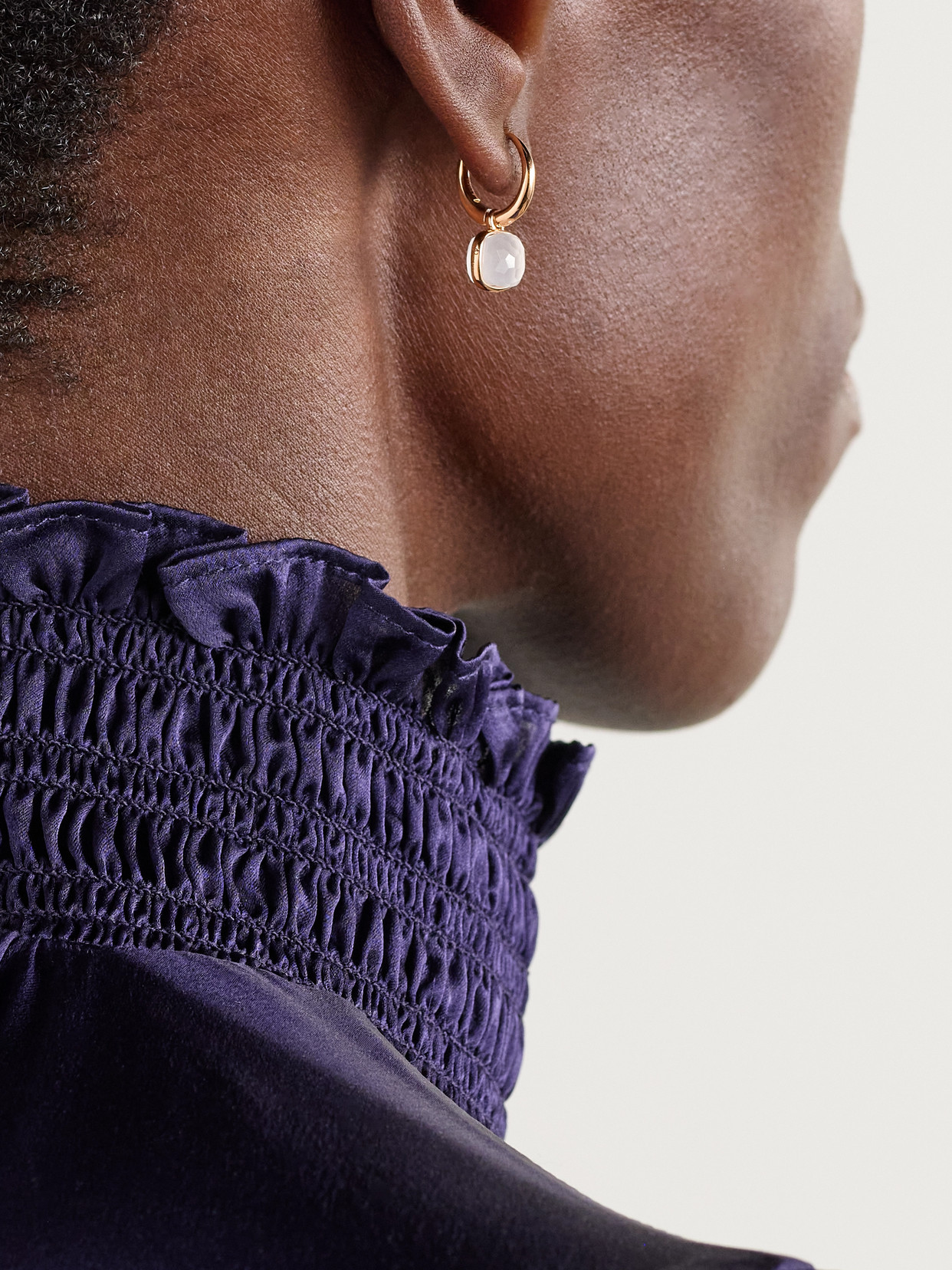 Pomellato Nudo 18-karat Rose Gold Quartz Earrings In Gold