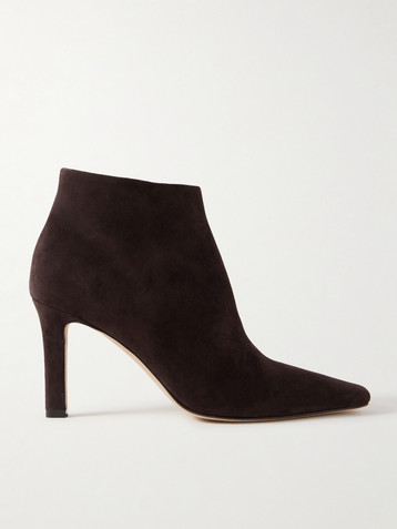 The Row Carla suede ankle boots
