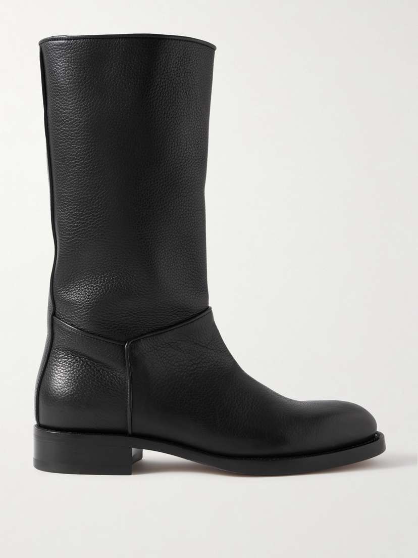 The Row Nobilis Textured-leather Boots