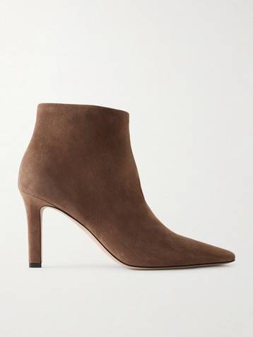 The Row Carla suede ankle boots