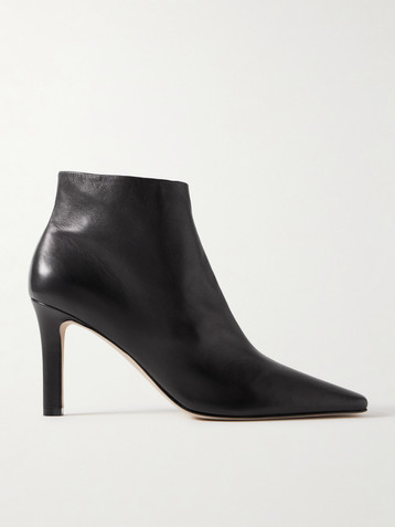 The Row Carla leather ankle boots