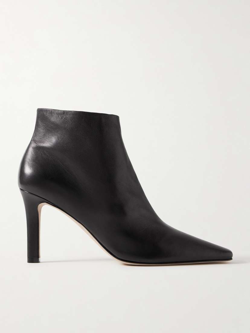 The Row Carla Leather Ankle Boots