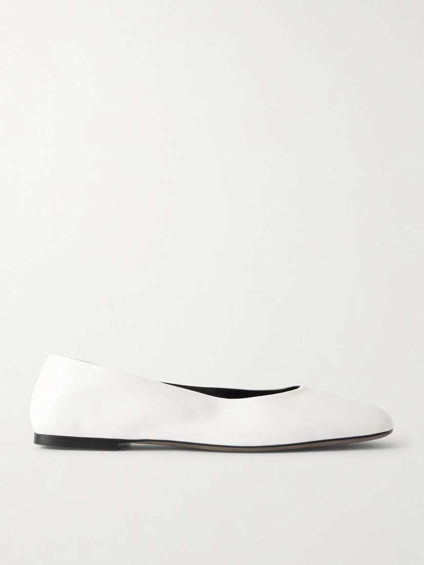 The Row Leather Ballet Flats
