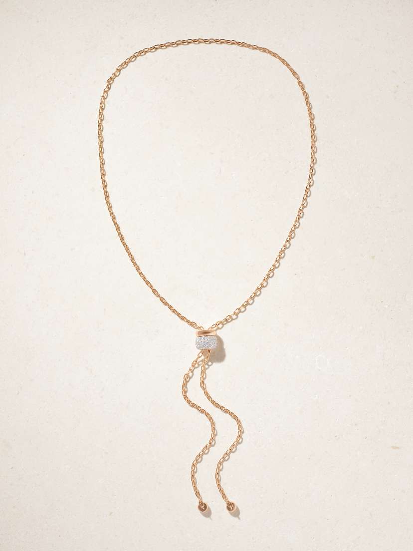 Pomellato Iconica Rhodium-plated 18-karat Rose Gold Diamond Necklace