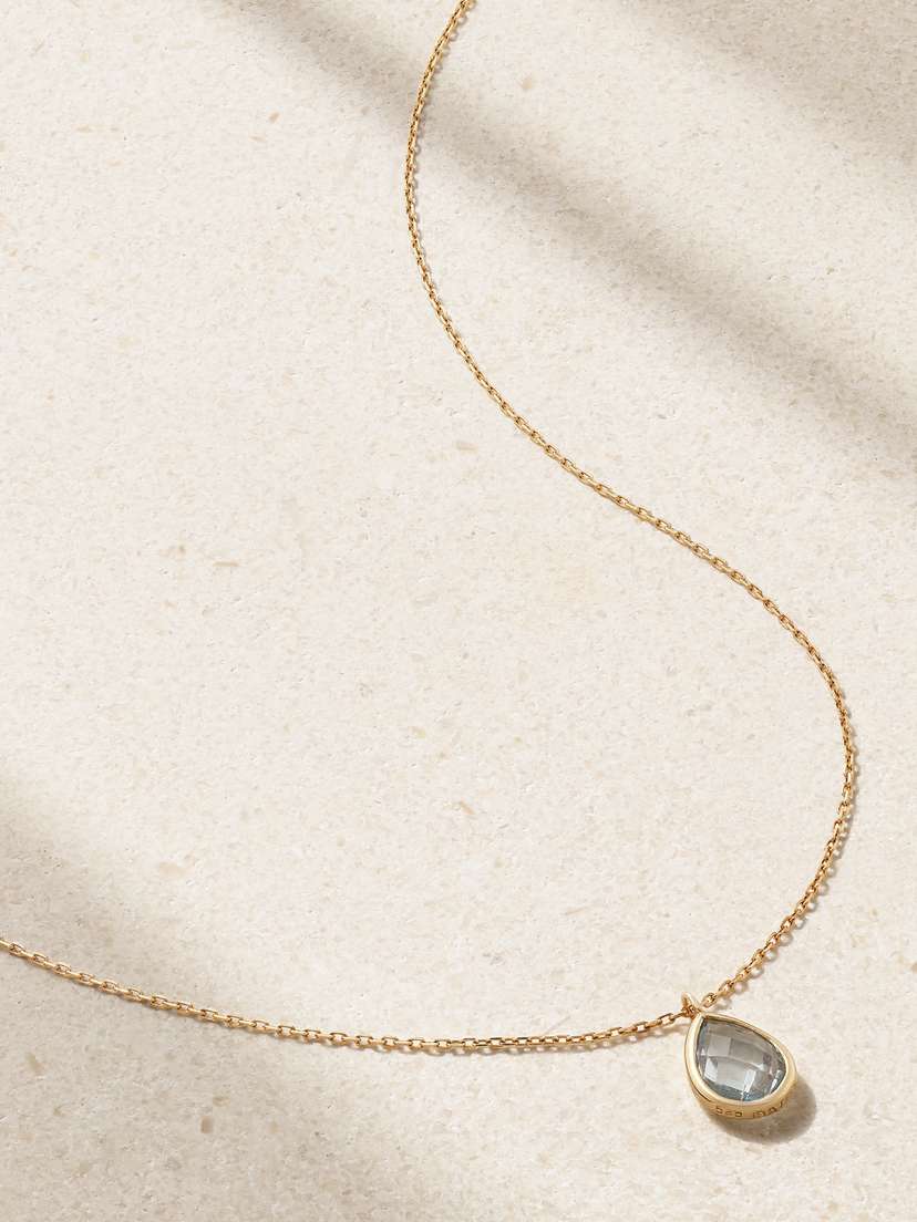 Mateo 14-karat Gold Topaz Necklace