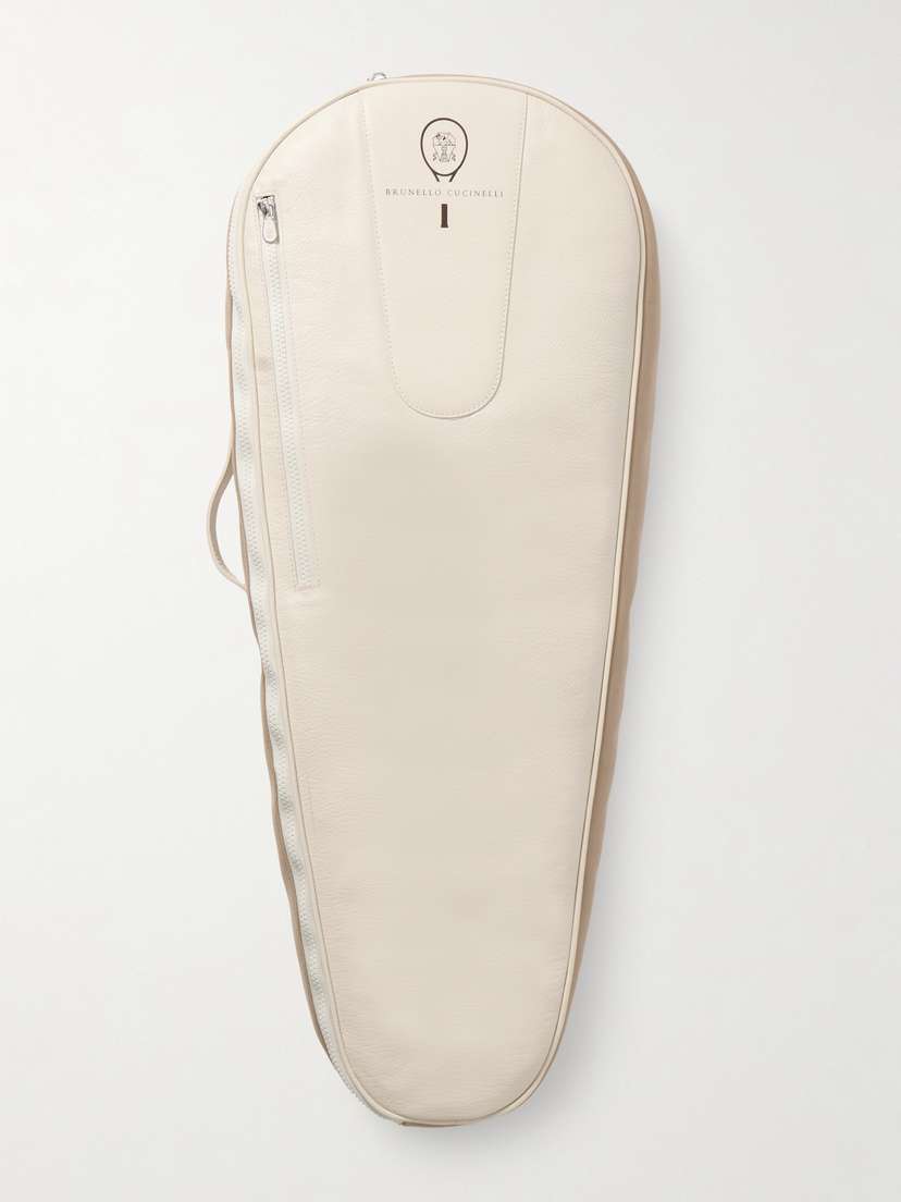 Brunello Cucinelli Leather And Mesh Tennis Racket Bag