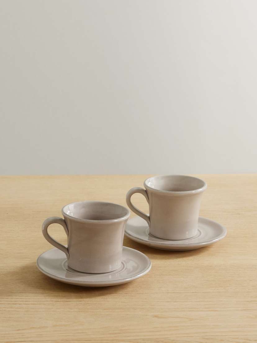 Brunello Cucinelli Set Of Two Ceramic Cups And Saucers