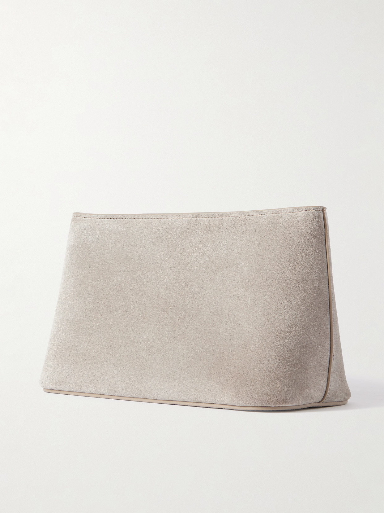 Brunello Cucinelli Suede Pouch In Neutral