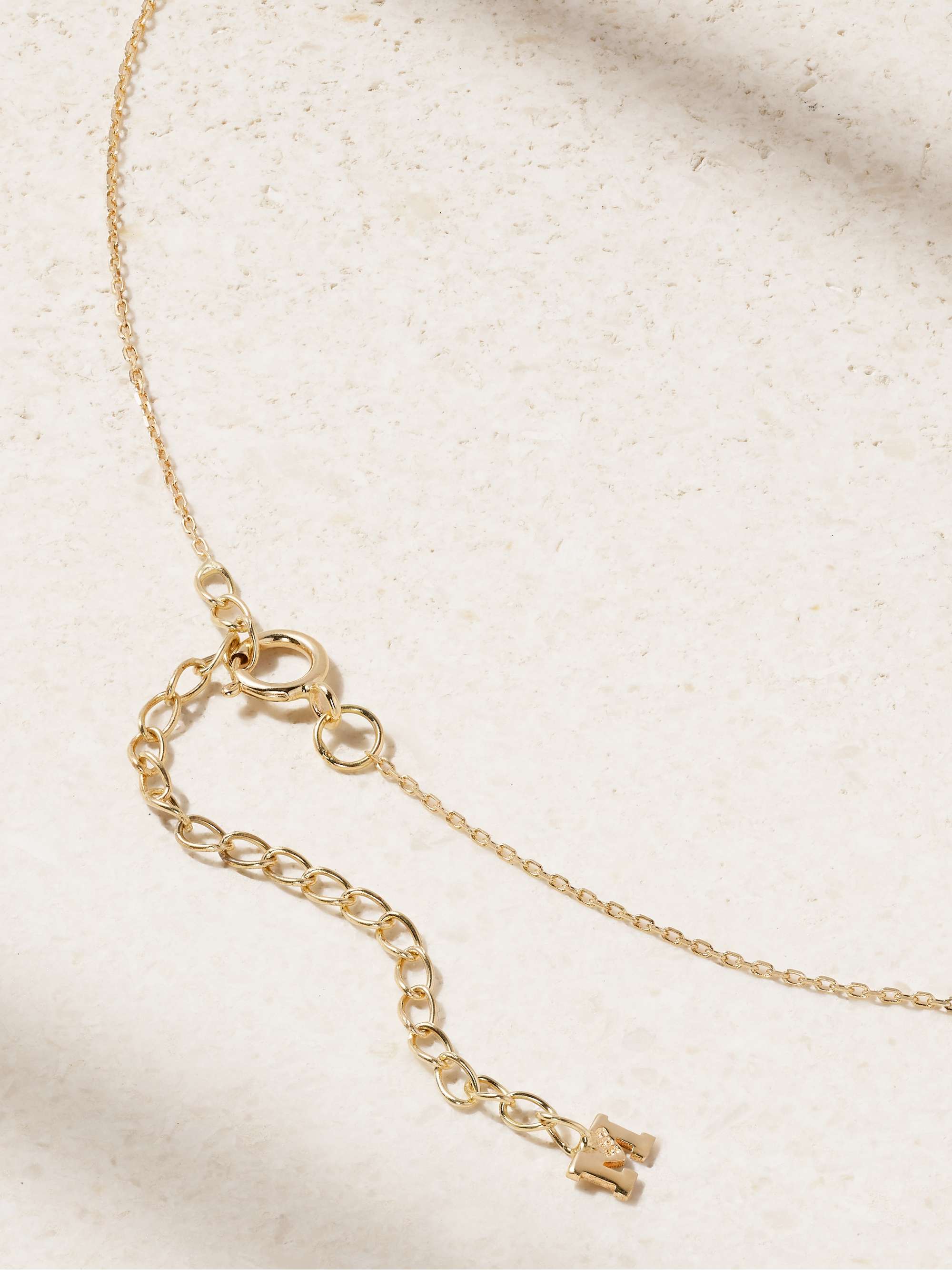 MATEO Donut 14-karat gold, malachite and diamond necklace
