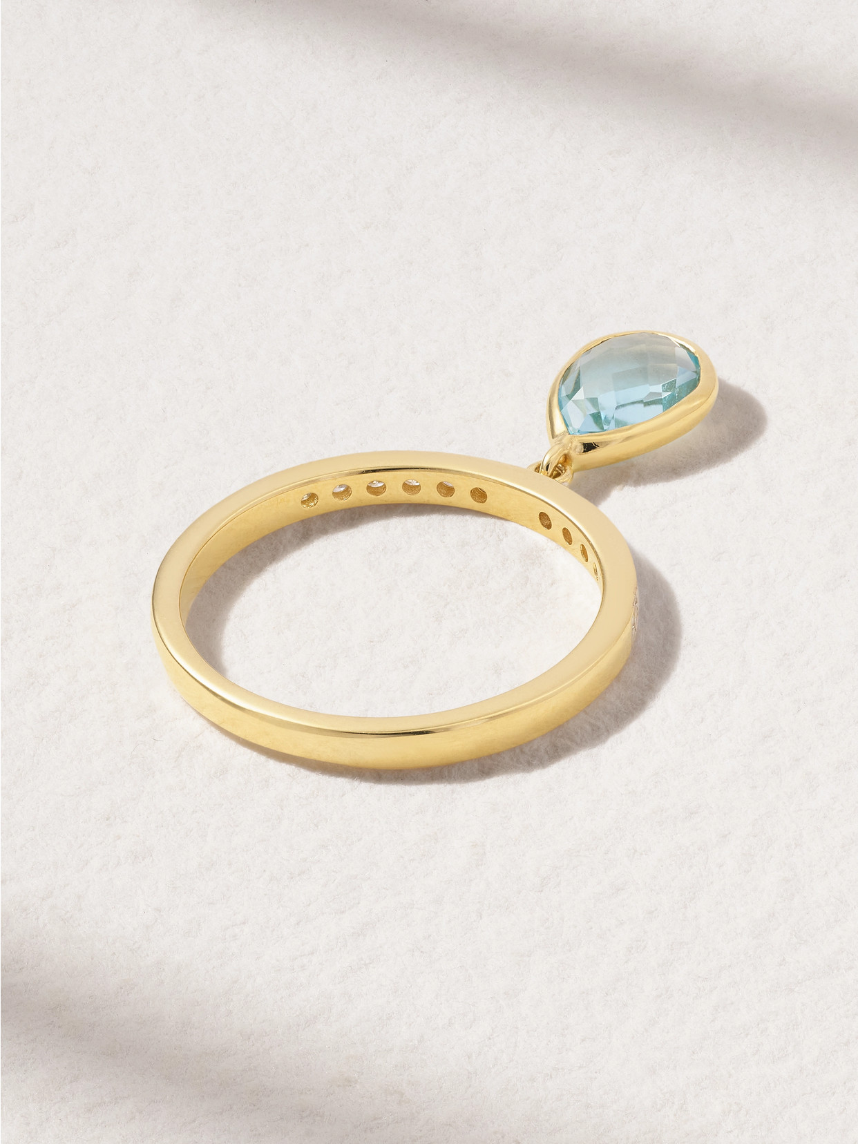 Mateo 14-karat Gold, Topaz And Diamond Ring In Gold