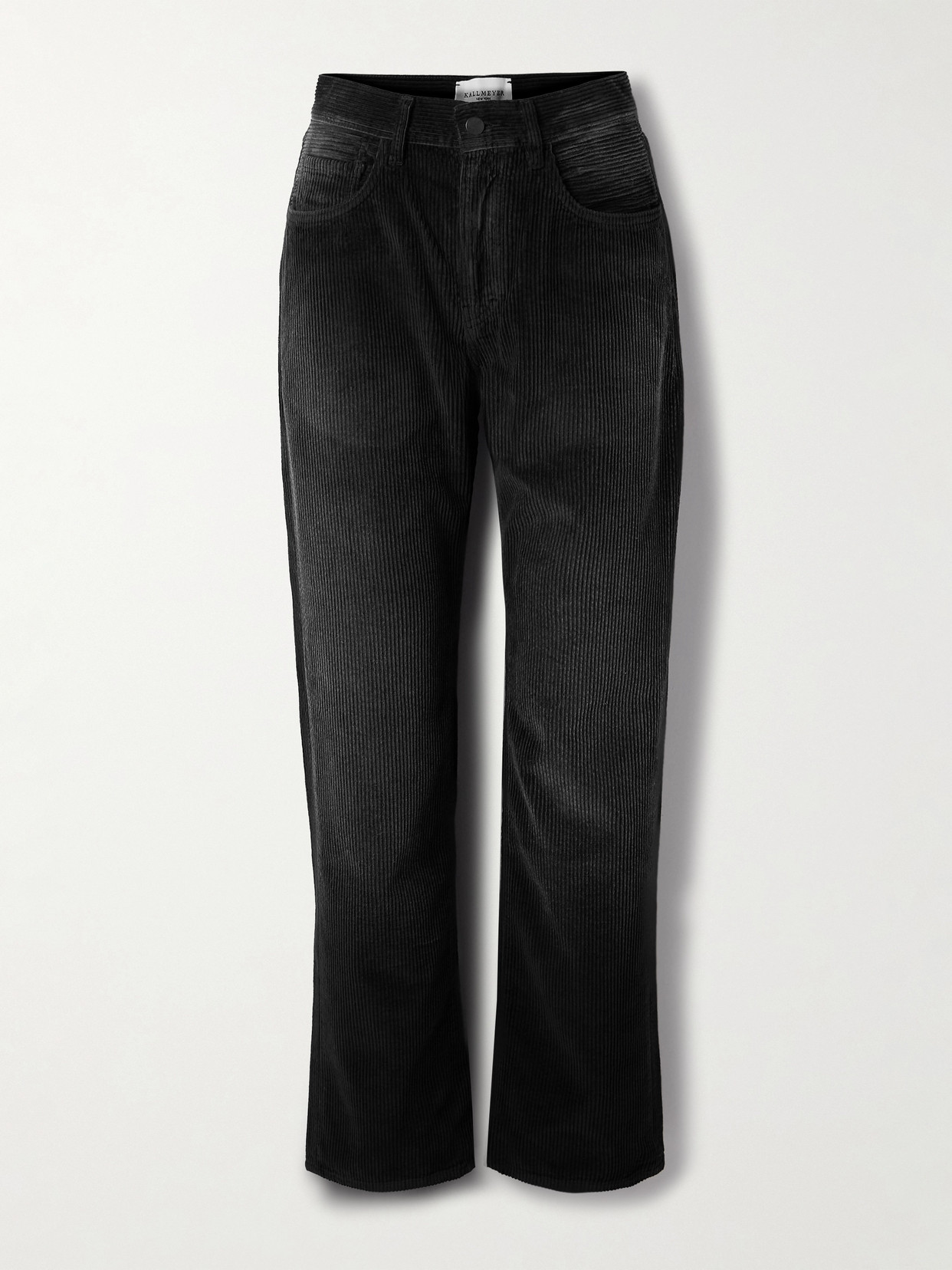Kallmeyer Gabby Cotton-corduroy Straight-leg Pants In Black