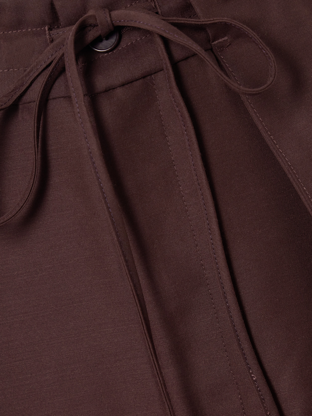 Kallmeyer Clemence Pleated Wool-blend Barrel-leg Pants In Brown