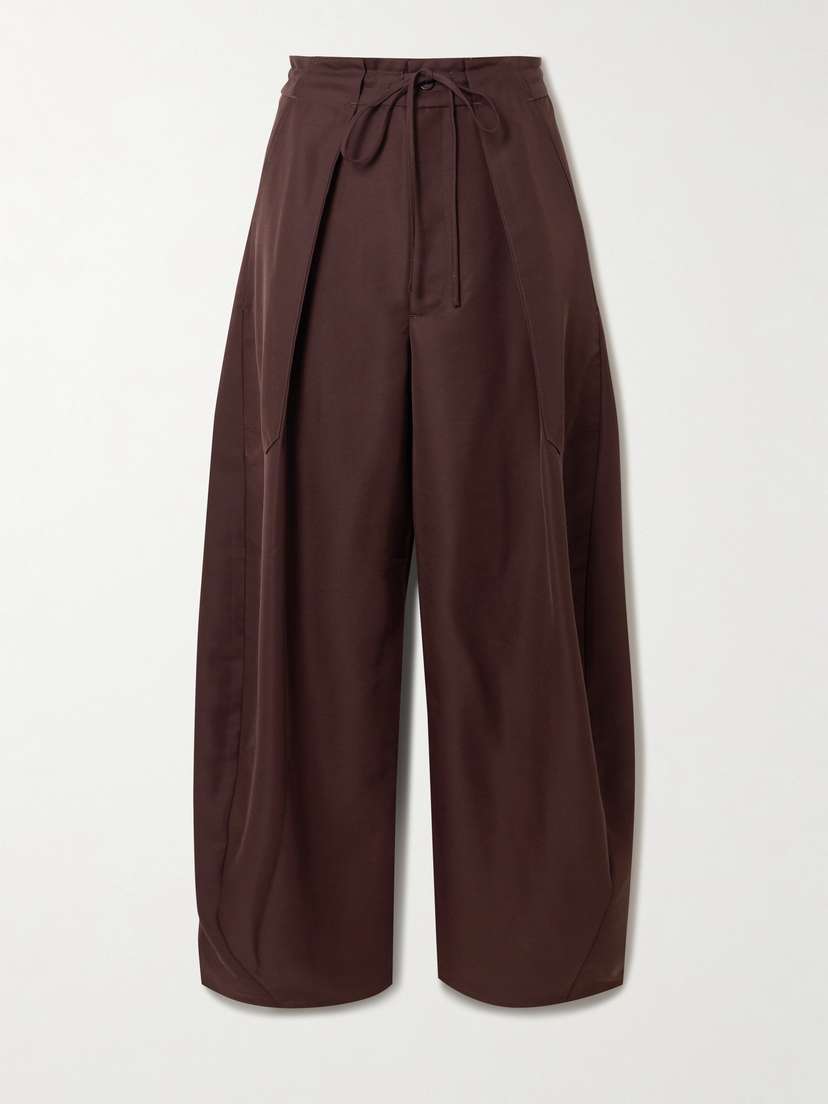 Kallmeyer Clemence Pleated Wool-blend Barrel-leg Pants
