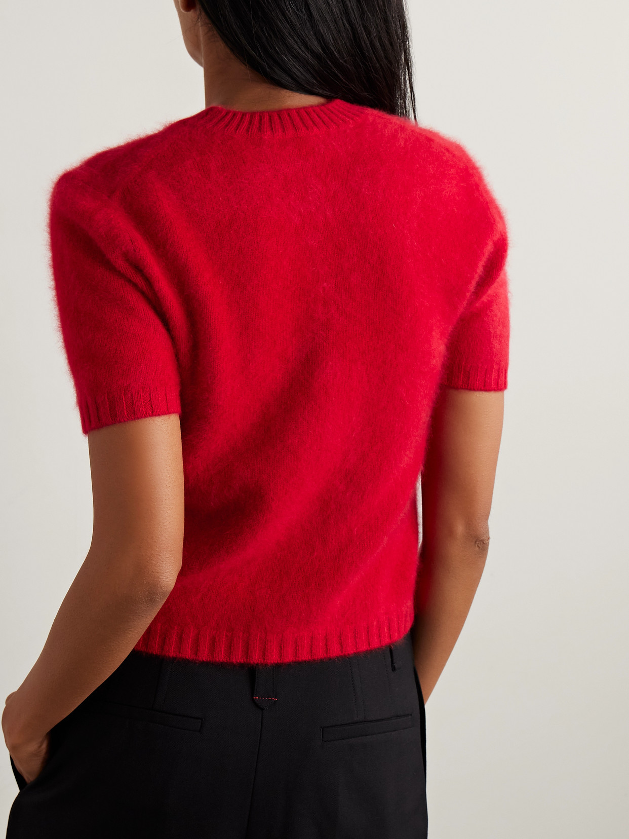 Kallmeyer Veda Brushed-cashmere Sweater In Red