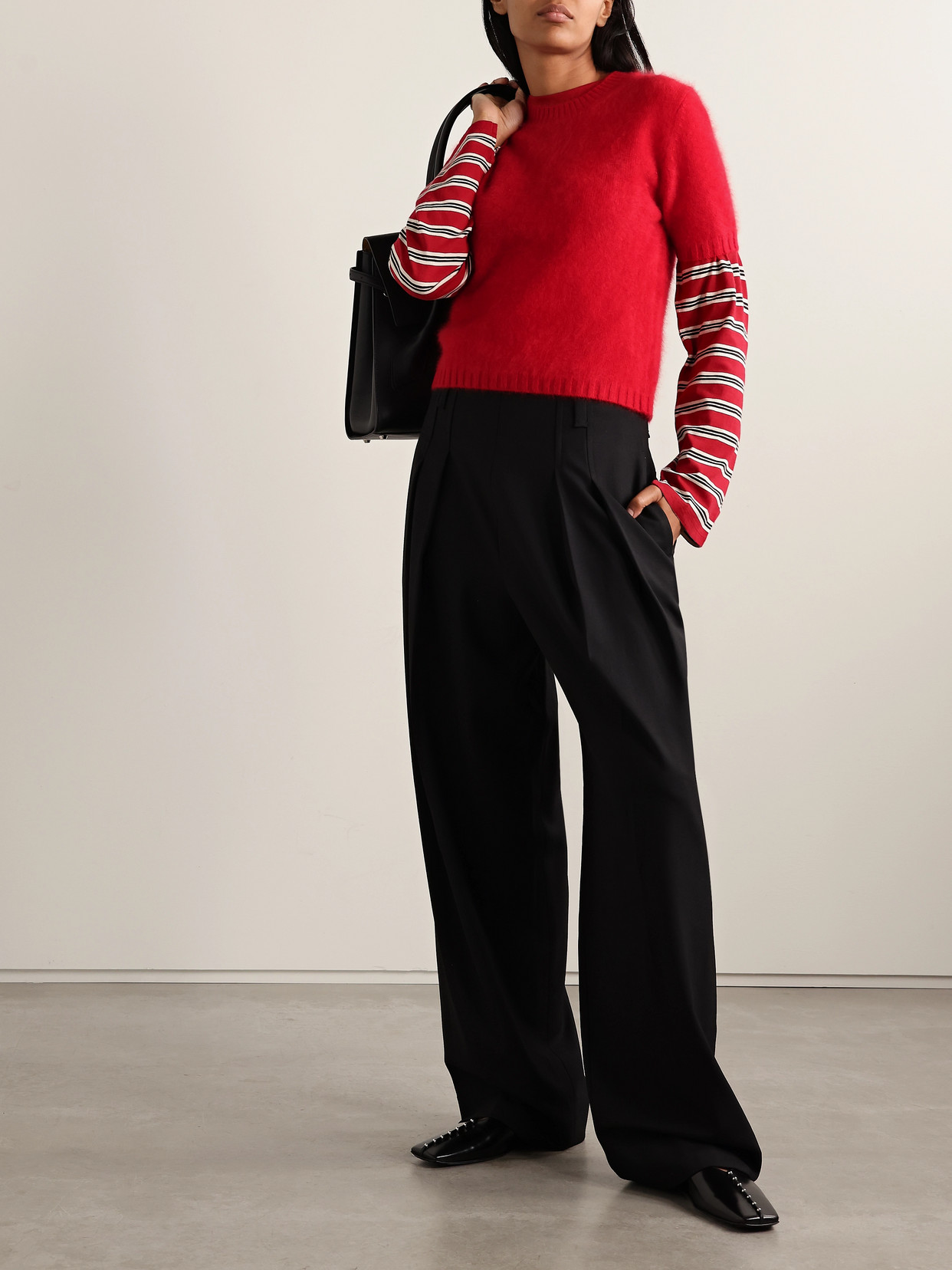 Kallmeyer Veda Brushed-cashmere Sweater In Red