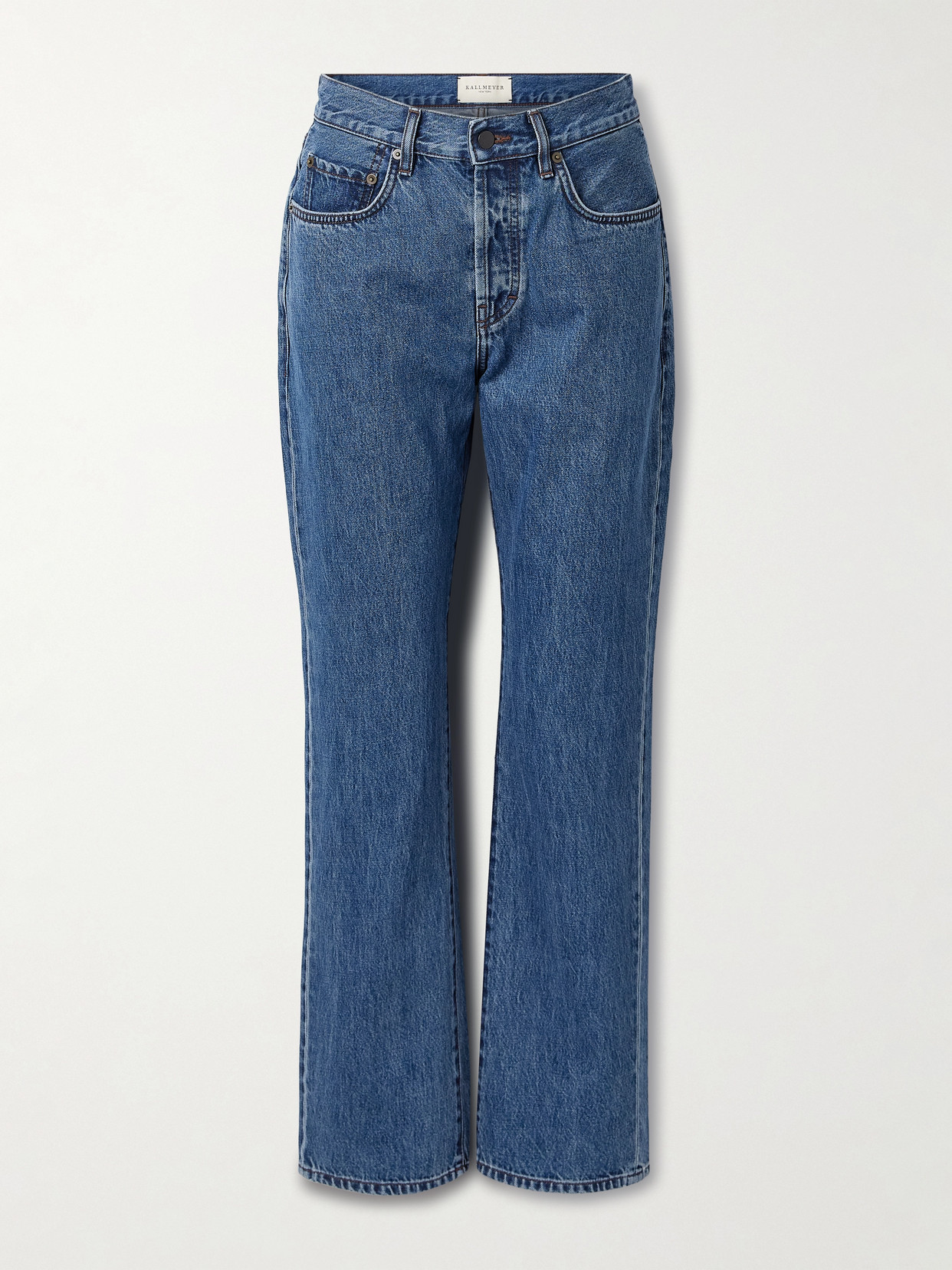 Kallmeyer Gabby High-rise Straight-leg Jeans In Blue
