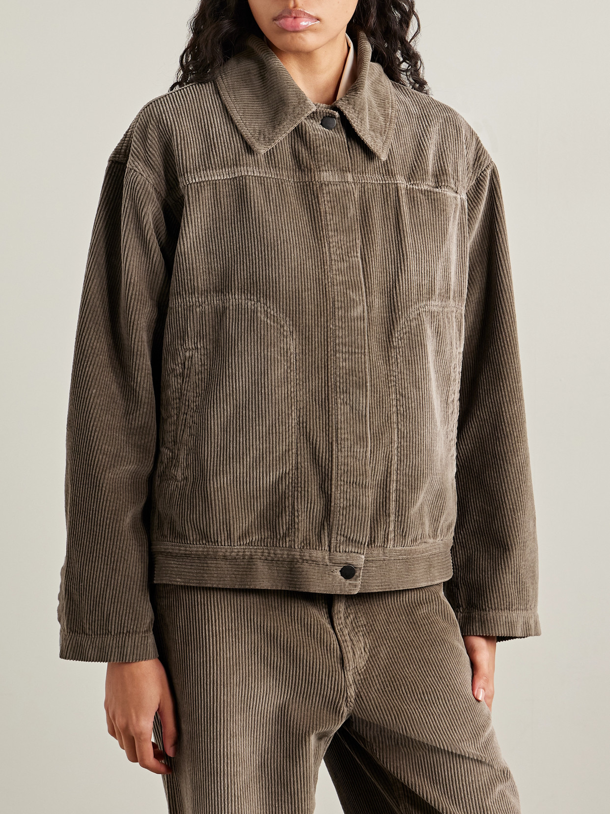 Kallmeyer Elliott Cotton-corduroy Jacket In Brown