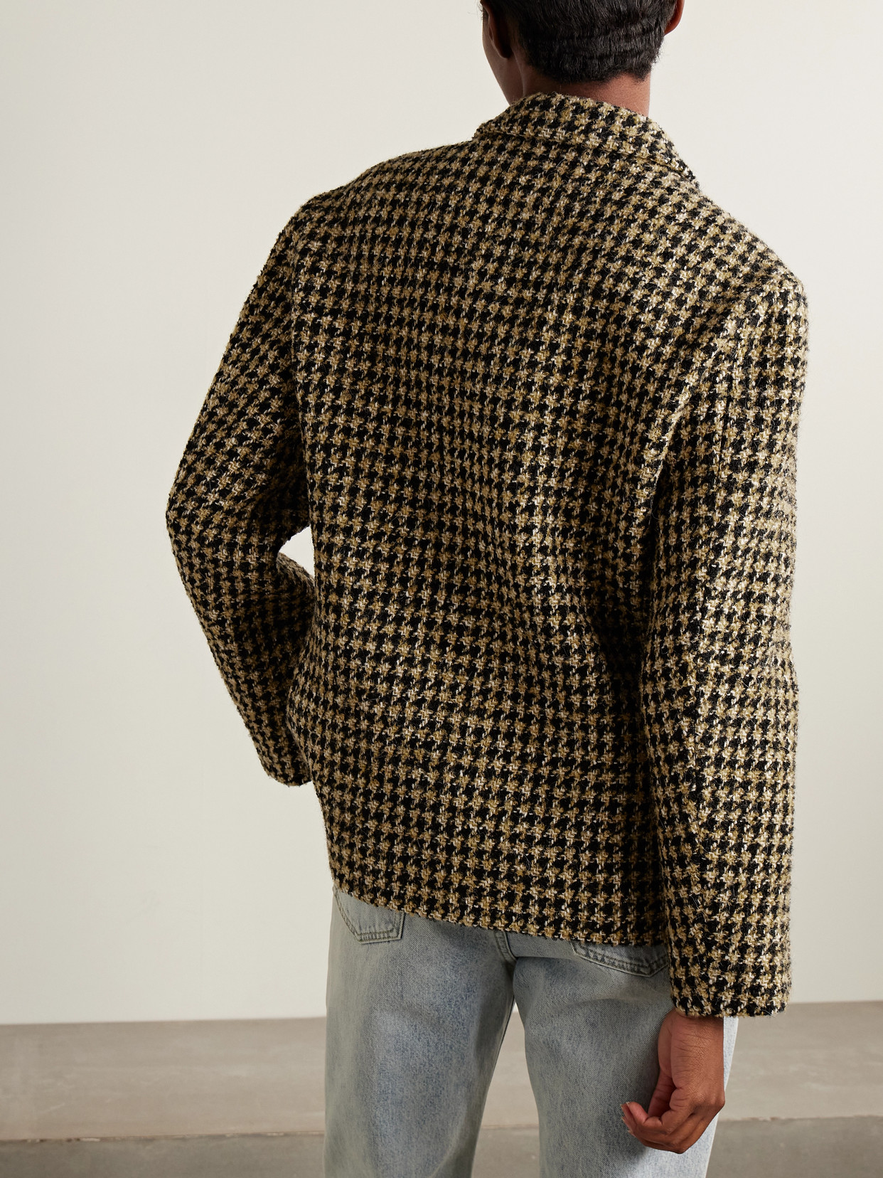 Kallmeyer James Metallic Houndstooth Wool-blend Blazer In Multi